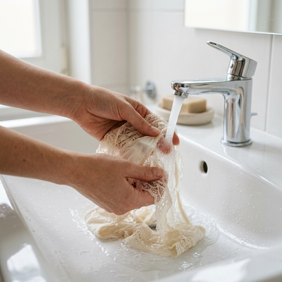 Care step 1 - Quick cold rinse underwear